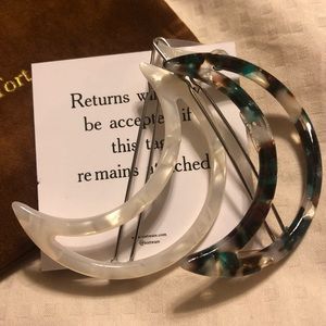 Tort Hairware Luna Clip in Marbled Camo & Ivory